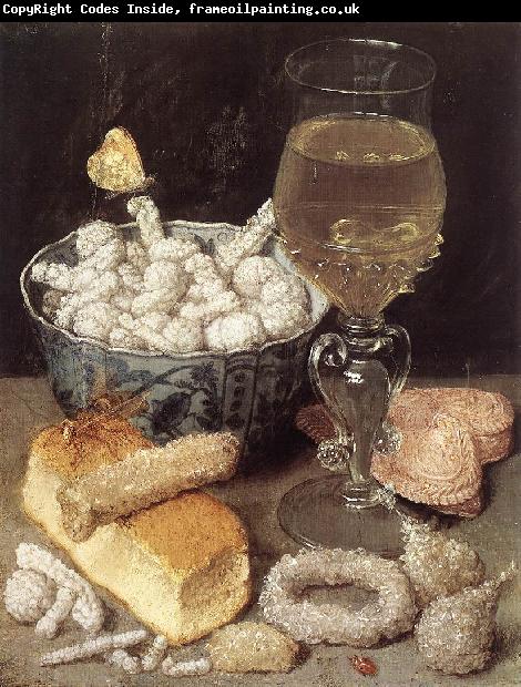 FLEGEL, Georg Still-Life with Bread and Confectionary dg